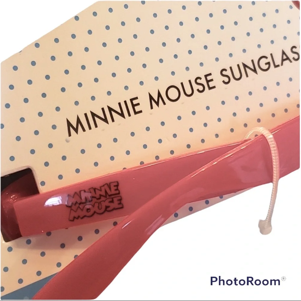 NWT! DISNEY Minnie Mouse Ears Sunglasses Red Polka Dot Bow 100% UV Protection